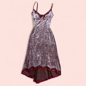 Vintage 1990s Betsey Johnson New York crushed velvet dress
